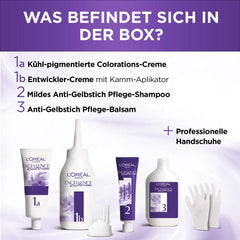 L'Oréal Paris Vopsea de păr permanentă cu rezultat de culoare ultra rece, acoperire 100% a părului gri, set cu colorare, șampon și cremă de îngrijire, Excellence Cool Creme, Nr. 7.11 Ultra rece blond mediu (Blond) Vopsea pentru par Naty Shop