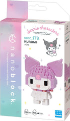 BANDAI - Nanoblock - Hello Kitty - Kuromi - Mini-Bausteinfigurka, Pixelart - 160 Teile - NBH179