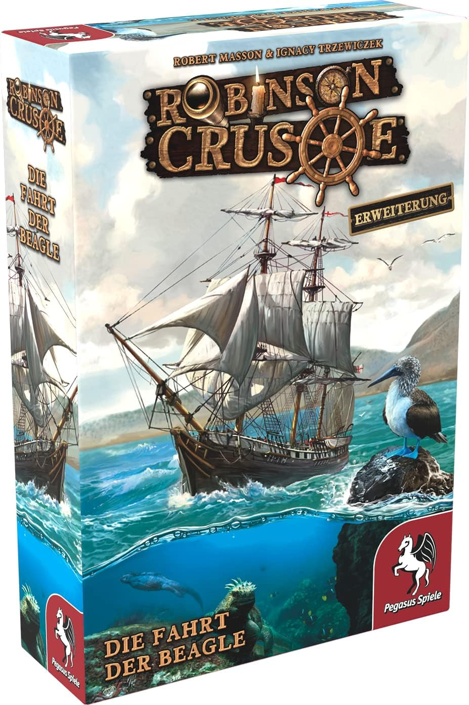 Pegasus Spiele 51946G - Robinson Crusoe Voyage of the Beagle (rozszerzenie), średni