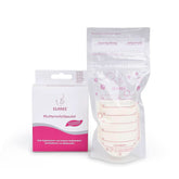 ELANEE Muttermilchbeutel, Aufbewahren & Einfrieren Von Muttermilch, Geschmackneutral Und Vorsterilisiert, Doppelter Sicherheitsverschluss, 20 Stück, Mit Standfuß (711-00) Żywność dla niemowląt i akcesoria do karmienia piersią Naty Shop