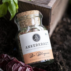 Ankerkraut Bio Bolognese Gewürz, Spaghetti und Pasta kochen, Lasagne selber machen, 90g w Korkenglas