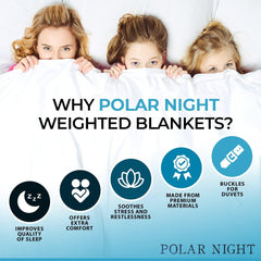 Koc obciążany Polar Night dla dorosłych 150 X 200 cm, 9 Kg - Koc obciążany do głębokiego snu, koc ciężki, koc terapeutyczny ze 100% mikrofibry, koc relaksacyjny Oeko-Tex® 100 Comforter Standardowe łóżka i koce Polar Night