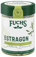 Fuchs Gewürze - Estragon gerebelt - französisches Kraut zur Verfeinerung von Saladen, Sauce Hollandaise oder Rührei - naturalne składniki - 10 g w wiederverwendbarer, recyclebarer Dawka