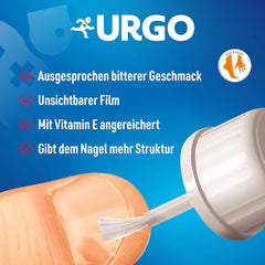 Urgo - Stop Red Nails - przezroczysty lakier do paznokci o gorzkim smaku - na obgryzione i zniszczone paznokcie oraz ssanie kciuka - od 3 roku życia - 9 ml - 40 aplikacji