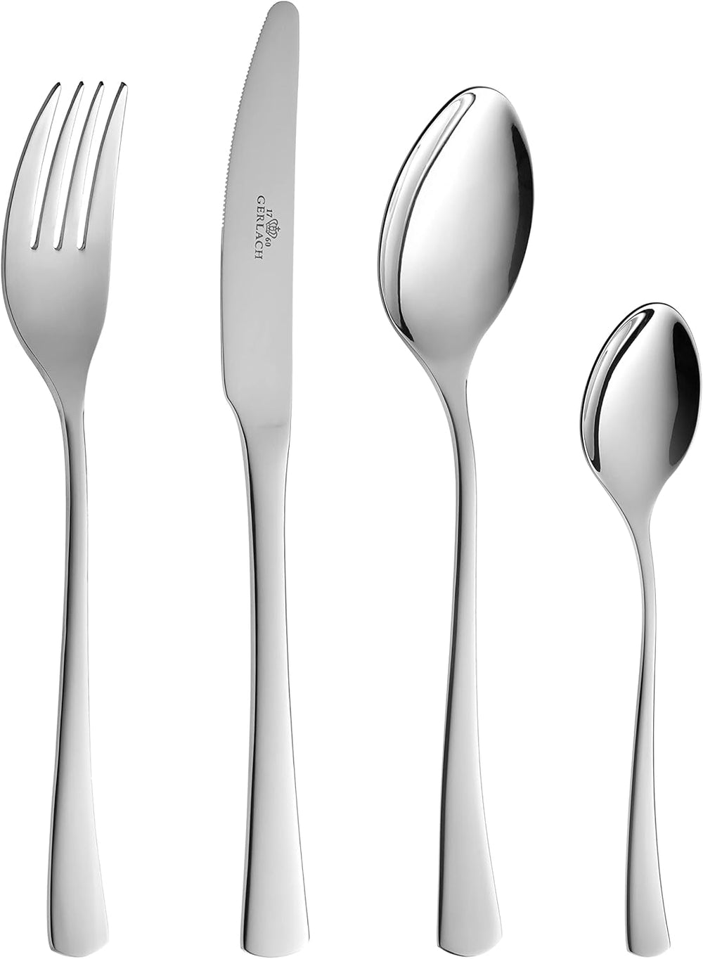 Gerlach 1760 Tunea Set, Tacâmuri din oțel inoxidabil, 24 buc, 6 persoane Bucatarie Naty Shop