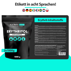 Nature Diet - Eritritol 2 X 1000 G | Îndulcitor natural | Zero calorii | Înlocuitor de zahăr Indulcitori Naty Shop