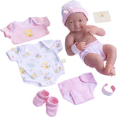 JC TOYS (18543_A Babypuppe, mit 8-teiligem Zubehör-Set, 36 cm