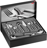 ZWILLING Senses 68-częściowy zestaw sztućców do 12 stali nierdzewnej 18/10/ostrze premium stal matowe wykończenie srebrny Naty Shop