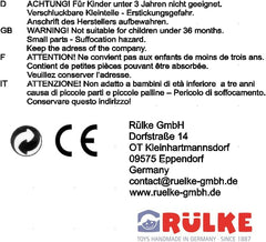 Rülke jucărie din lemn 23112 Casă de păpuși, culori de lemn, roșu Casute de papusi Naty Shop