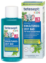 Tetesept Kids Cold Time Bath - aditiv de baie pentru copii pentru sezonul rece cu 4 uleiuri esențiale, relaxare și încălzire, 125 ml Naty Shop