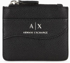 Armani Exchange Femeii mici Snap Credit cu curea de călătorie accesoriu-Envelope titular de card, negru Portofel Femei Naty Shop Negru O mărime se potrivește tuturor