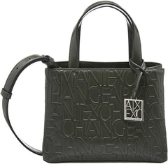 Armani Exchange Ladies Liz Small Open Shopping Genti Femei Naty Shop Verde militar