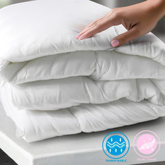 BOHEME | Plapumă/ Umplutură pentru pat 120 cm, plapumă 300 G/M², umplutură hipoalergenică din fibre respirabile antiacarieni, umplutură extra moale și antibacteriană, dimensiuni 200 X 200 cm Plapumi si pilote Naty Shop