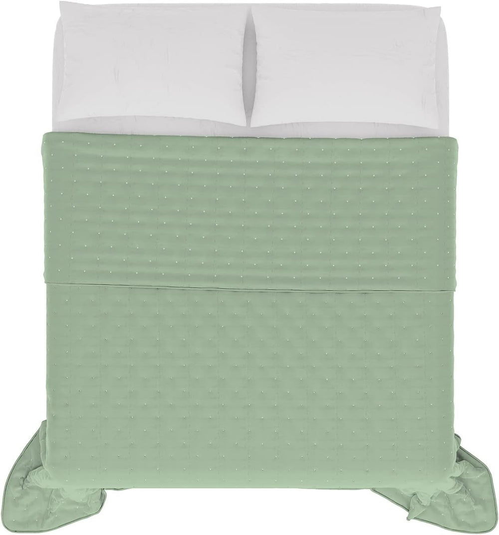 Lenjerie de pat italiană cuvertură de vară CHIC, microfibră, DOUBLE 250X250Cm, verde deschis Plapumi si pilote Naty Shop Verde deschis Dublu 250X250Cm