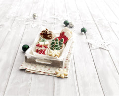 Formă de biscuiți originală Linzer cu ejector, formă de biscuiți cu gaură de 5 cm, formă de biscuiți de Crăciun, formă pentru biscuiți, biscuiți și fondant