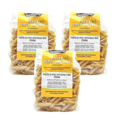 - Paste di Riso Integrale Biologica Italiana Gluten Free, Penne Format - makaron bezglutenowy, 100% ekologiczna mąka z pełnego ryżu, bogata w błonnik, wegańskie, opakowanie 3 opakowań po 350 g