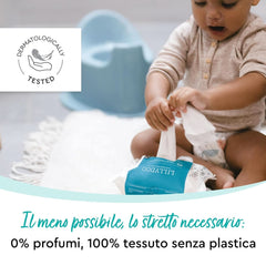 Șervețele umede de toaletă LILLYDOO, 720 de bucăți (12 X 60), 100% fără plastic, șervețele care pot fi spălate, fără parfum (FSC Mix) Servetele Umede Bebelusi Naty Shop