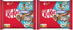 Nestlé Chunky Funky Crispy Wafel w mlecznej czekoladzie, opakowanie zbiorcze 2 opakowania (4 x 40 g każdy)