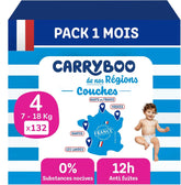 - Windeln Größe 4 (7-18 kg) – gesund und extrem saugfähig – 12 Stunden auslaufsicher – ohne unerwünschte Substanzen – hergestellt in Frankreich – erschwinglicher Preis – 132 Einwegwindeln