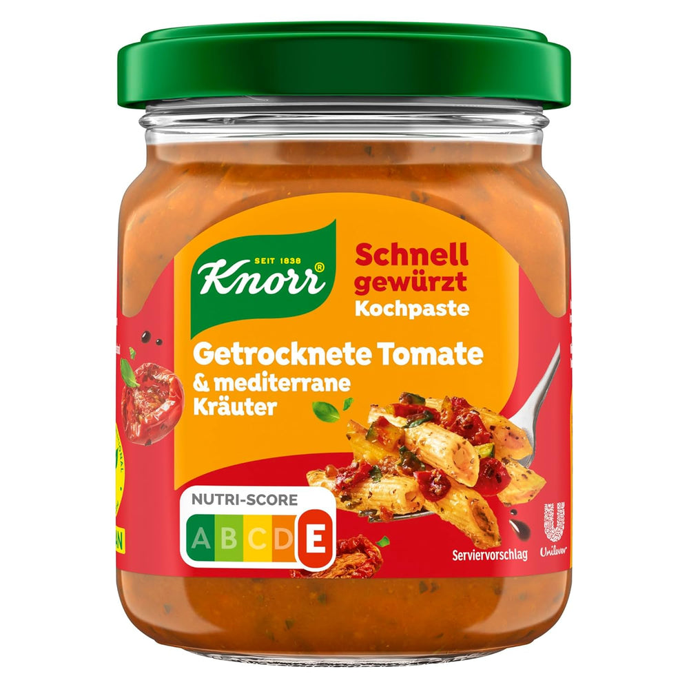 Knorr Schnell gewürzt Kochpaste Getrocknete Pomidorowo-śródziemnomorski Kräuter einfach & schnell für einen besons intensywny, geballten Gesmack 165 g