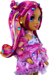 Rainbow High Be Dazzling – Noemie Violette – Păpușă la modă liliac 28 cm cu unealtă de decorat, pietre prețioase strălucitoare și accesorii de styling