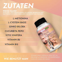 Healthy Fusion Haircomplex skuteczny przeciw wypadaniu włosów, 30 kapsułek Pielęgnacja włosów Naty Shop