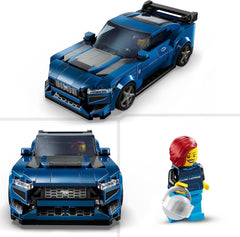 LEGO Speed Champions Ford Mustang Dark Horse Minifigurki samochodów sportowych Zabawka samochodowa dla dzieci do budowania, zabawy i wystawiania, prezent dla chłopców, dziewcząt i fanów samochodów w wieku 9 lat 76920 Zestawy do budowania Besuche den LEGO-Store