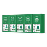 by Amazon Lungo Aluminium-Kaffeekapseln, kompatibel mit Nespresso, mittelgeröstet, 100 Stück (5 Packungen mit je 20 Stück) – Rainforest Alliance zertifiziert