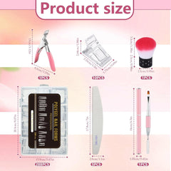 Set de 288 de forme duble pentru unghii, Set de unghii cu formă dublă, 12 forme pentru extensii de unghii, forme de gel pentru extensii de unghii, potrivit pentru începători și manichiuriști