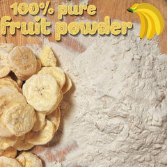 Banane liofilizate în pulbere | XL 300g Pudră de fructe Pudră de banane liofilizate | Pentru smoothie, coacere, tort | Banană liofilizată | Fructe liofilizate | Pudră de banane ZingyZoo Produse deshidratate Naty Shop