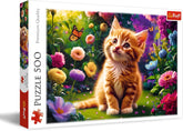Trefl - Pisica drăguță - Puzzle 500 elemente - Diy Puzzle cu animale, divertisment creativ, distracție, puzzle clasic pentru adulți și copii de la 10 ani în sus Puzzle Naty Shop Titlu implicit