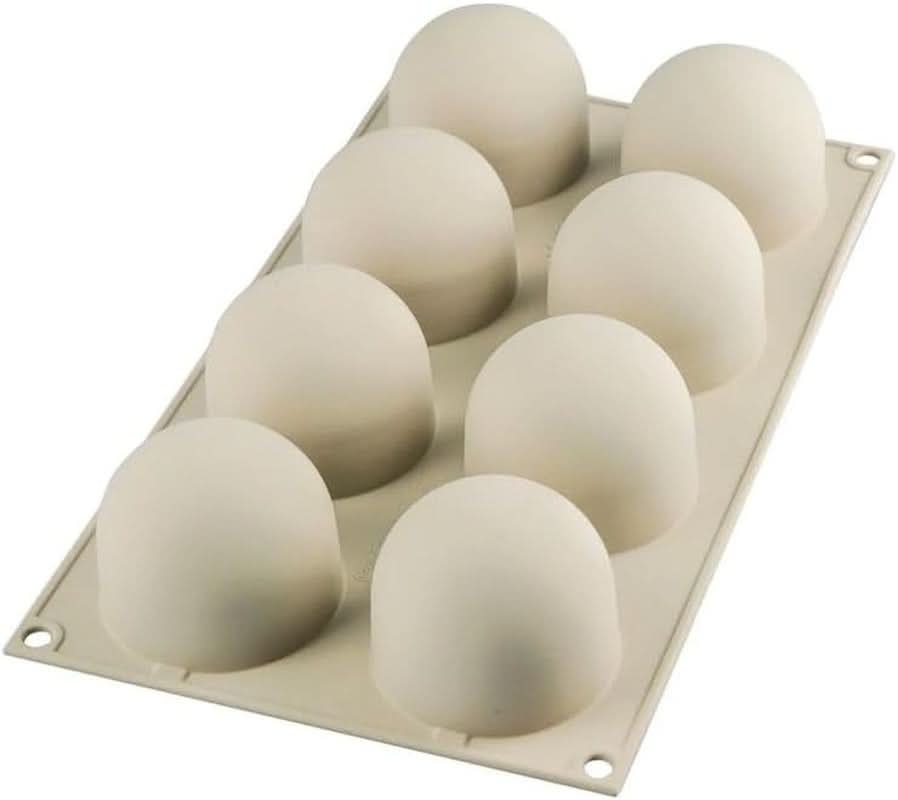 Silikomart, Formă pentru prăjiturele Tartufo de silicon, 8 Monoportii, Ø 62 H 52 mm Bucatarie Naty Shop