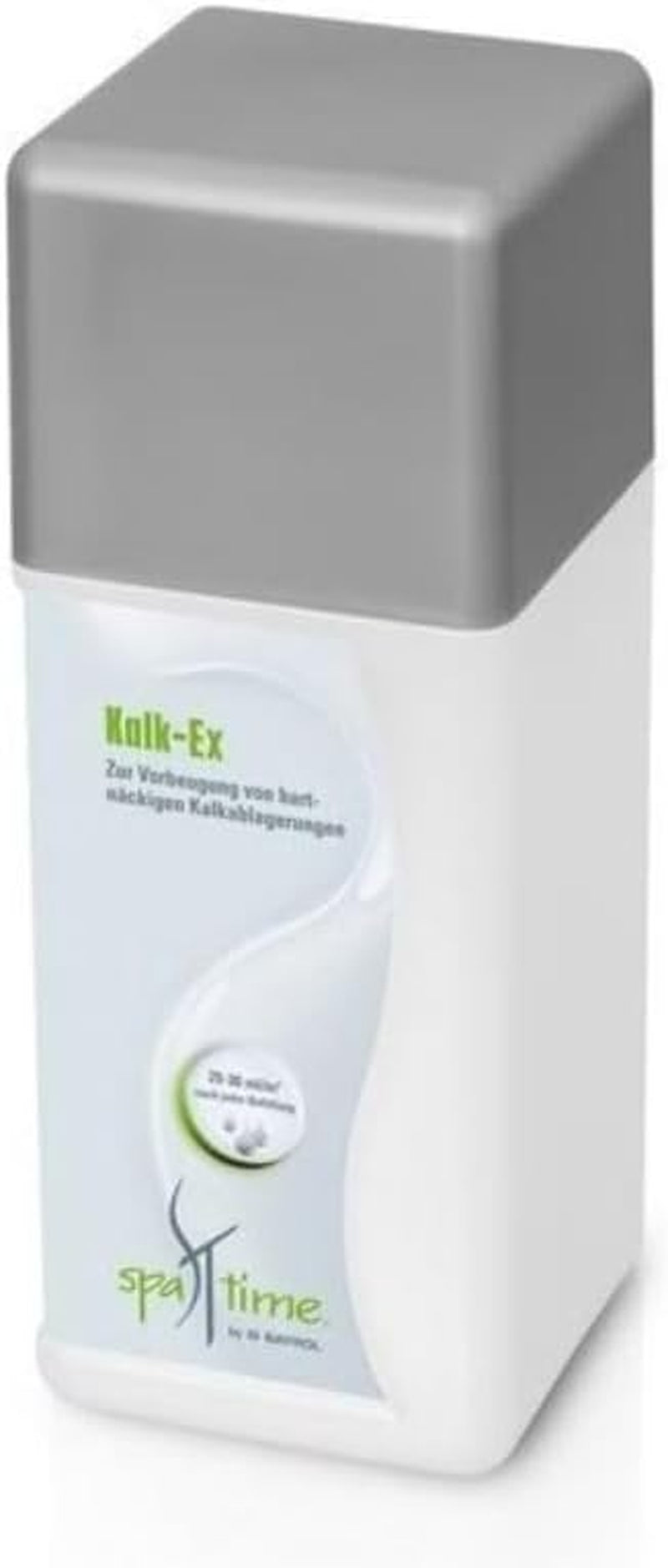 Bayrol SpaTime 2218200 firmy BAYROL - Roztwór odkamieniający 1,0 l - Płynny stabilizator twardości do wanien z hydromasażem - Zapobiega osadzaniu się kamienia, mętnej wodzie i metalicznym przebarwieniom wody, szary