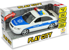 Mașină de poliție Macchina Police cu lumini și sunete la scara 1:16, multicoloră (65075) Jucarii Bebe Naty Shop