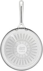 Jamie Oliver marki Tefal Cook Inteligentna patelnia 28 cm, niepowlekana stal nierdzewna, odpowiednia do garnków i patelni indukcyjnych Naty Shop