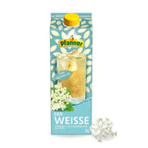 Pfanner Ceai rece cu lămâie albă și flori de soc – 2 L Tetra Pak - Ceai preparat direct cu suc de lămâie (pachet cu 6)