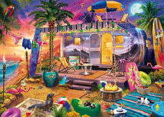Schmidt Spiele 58573 Jeff Haynie, Mit Dem Wohnwagen Am Meer, układanka 1000 elementów Puzzle Naty Shop