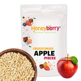 Bucăți de mere liofilizate 100g - Fructe liofilizate - Fructe uscate liofilizate - Mere uscate - Perfect pentru coacere, decorarea prăjiturilor, gustări, muesli și deserturi Produse deshidratate Naty Shop 100G