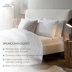 Plapumă dublă Spundown, 4.5 Tog, ușoară, hipoalergenică, caldă, lavabilă, plapumă de vară, pat dublu, calitate hotelieră de lux, cuvertură cu materialele noastre reciclate Plapumi si pilote Naty Shop