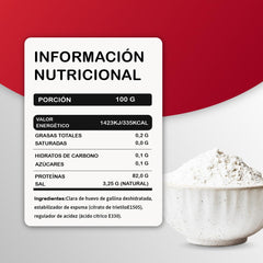 Eiweißpulver für Baiser (350 g) | Pasteurisiertes Eiklar | Getrocknetes Eiweiß | Bez laktozy Bez glutenu | W wiederverschließbarem Zip-Beutel