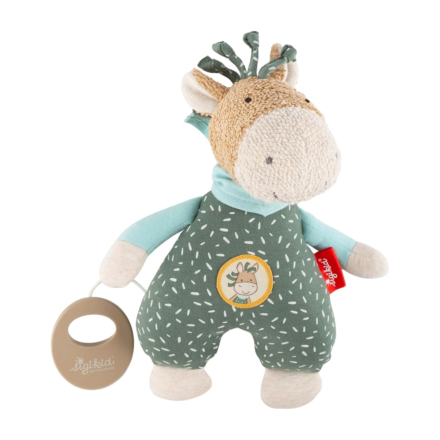 SIGIKID 39265 cutie muzicală Semmel Bunny fete și băieți jucărie pentru copii recomandată de la naștere albastru/bej Jucarii Bebe Naty Shop Verde/bej/pony