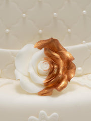 Colorant alimentar comestibil Sugarflair Lustre Blush Rose Gold - Pudră lucioasă alimentară pentru prăjituri, brioșe, ciocolată, produse de patiserie, deserturi, înghețată, băuturi, cocktailuri și multe altele - 4g