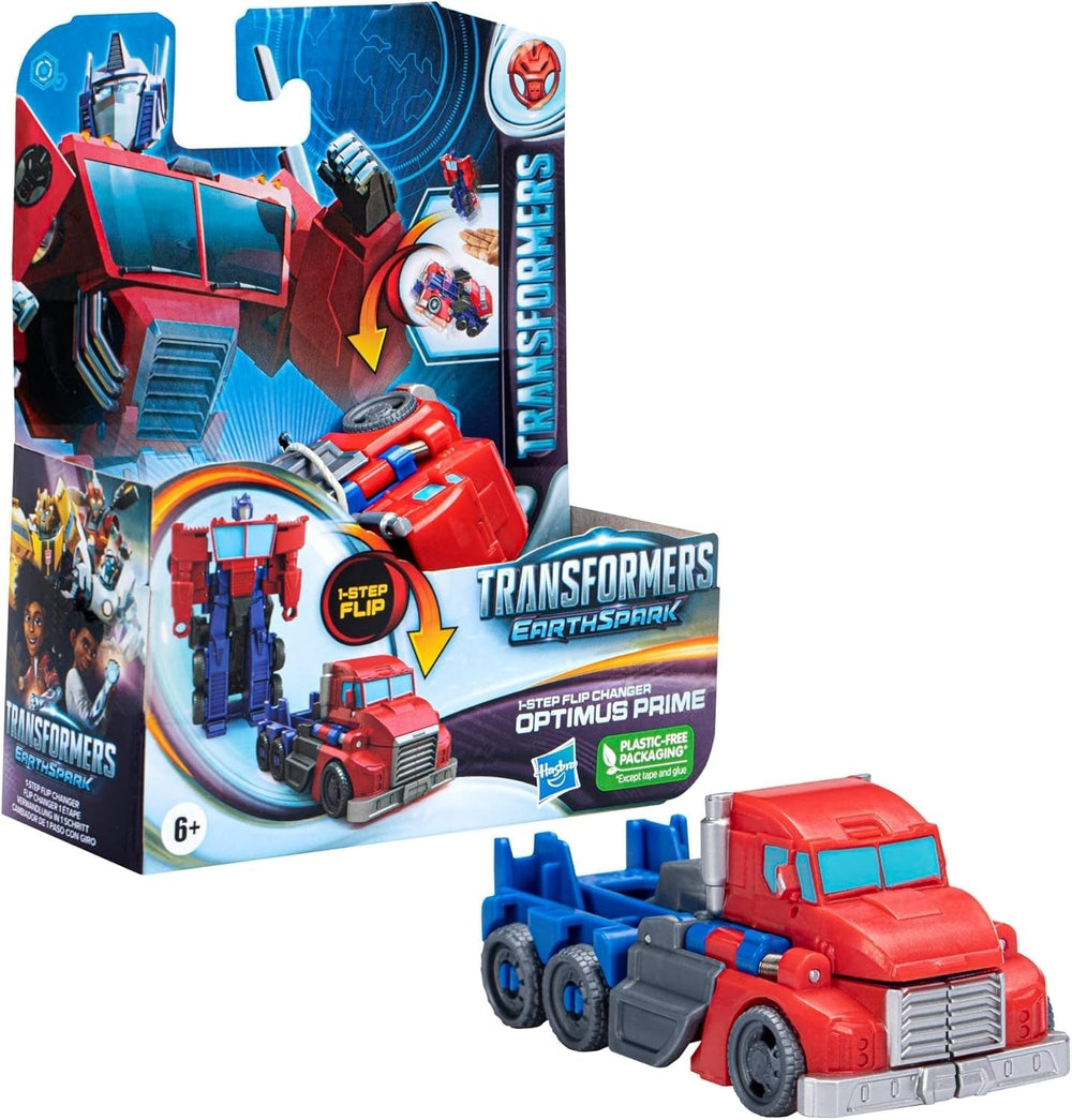 Transformers Earthspark 1-stopniowy zmieniacz klapek Optimus Prime Figurka (10 cm) Zabawkowy robot Wiek 6+ Figurki Naty Shop Domyślny tytuł
