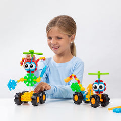 K'NEX Kid Zoomin' Buddies 20 Modell | Kinder-Bastelset mit 48 Teilen | Lernspielzeug für Kinder, lustiges und farbenfrohes Bauspielzeug für Jungen und Mädchen, Konstruktionsspielzeug ab 3 Jahren |