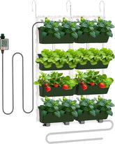 Hängende Vertikale Wand Pflanze, Vertikale Pflanzenwand Balkonbar Pflanzenwand Indoor mit Smart-Timer i Wasserpumpe Blumentopf Wand für Hof Garten Balkon Home Decor