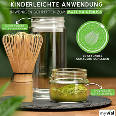 Ceai Matcha organic pudră premium 100 g Ceai verde de cea mai înaltă calitate din Japonia Kagoshima - perfect pentru smoothie Matcha Latte Ceai verde japonez Vegan Fără aditivi Ambalat fără plastic