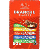 Branches Batoniki mlecznej czekolady 50 szt. - Batoniki mlecznej czekolady z nadzieniem kremowym z orzechów laskowych - Czekolada szwajcarska - Opakowanie zbiorcze 50 pojedynczo pakowanych batoników (po 23 g każdy) / 1150g