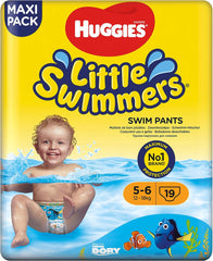 Pieluchy do pływania Huggies Little Swimmers rozmiar 5/6 (12-18 kg), 1 opakowanie 19 sztuk