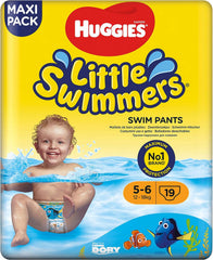 Scutece de înot Huggies Little Swimmers mărimea 5/6 (12-18 kg), 1 pachet a câte 19 bucăți