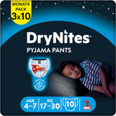 HUGGIES Drynites pieluszki nocne dla chłopców 4-7 lat (17-30 kg), 30 sztuk Naty Shop